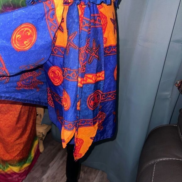 ☀️🐢⭐️ 2 piece beach wear wrap skirt/smock top osfm 🌺 - Picture 12 of 13